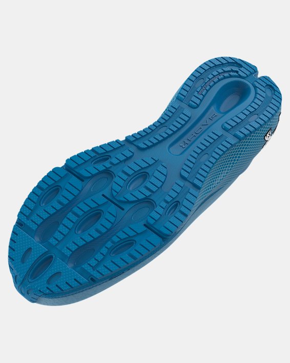 男士UA HOVR™ Machina Inclement Weather跑鞋 in Blue image number 4